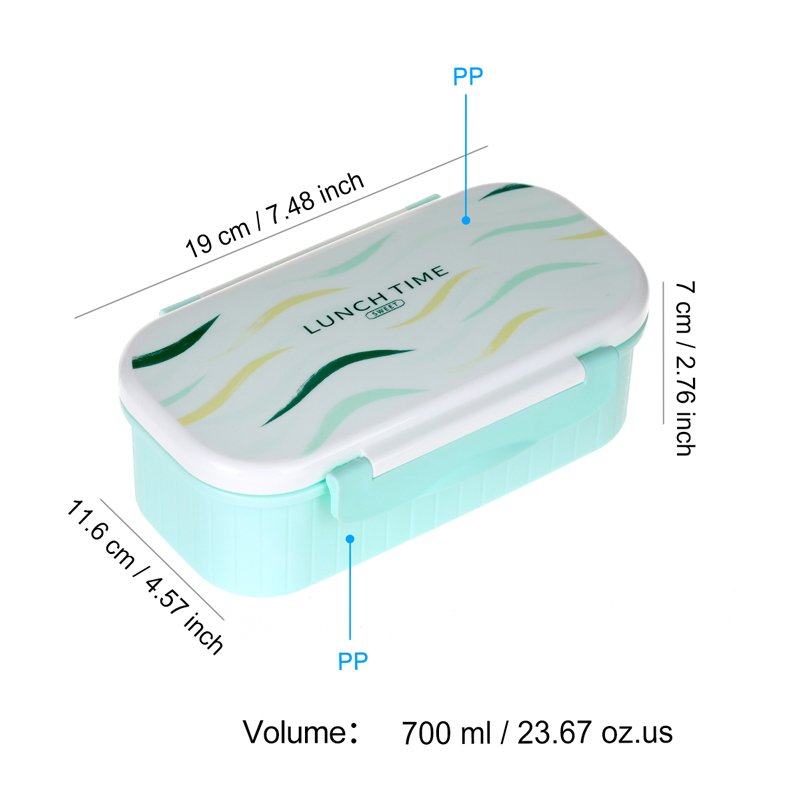 EVERSMILY High Quality Bamboo PP Plastic Kids Adult Reusable Food Storage Container Portable Lunch Box Food Container