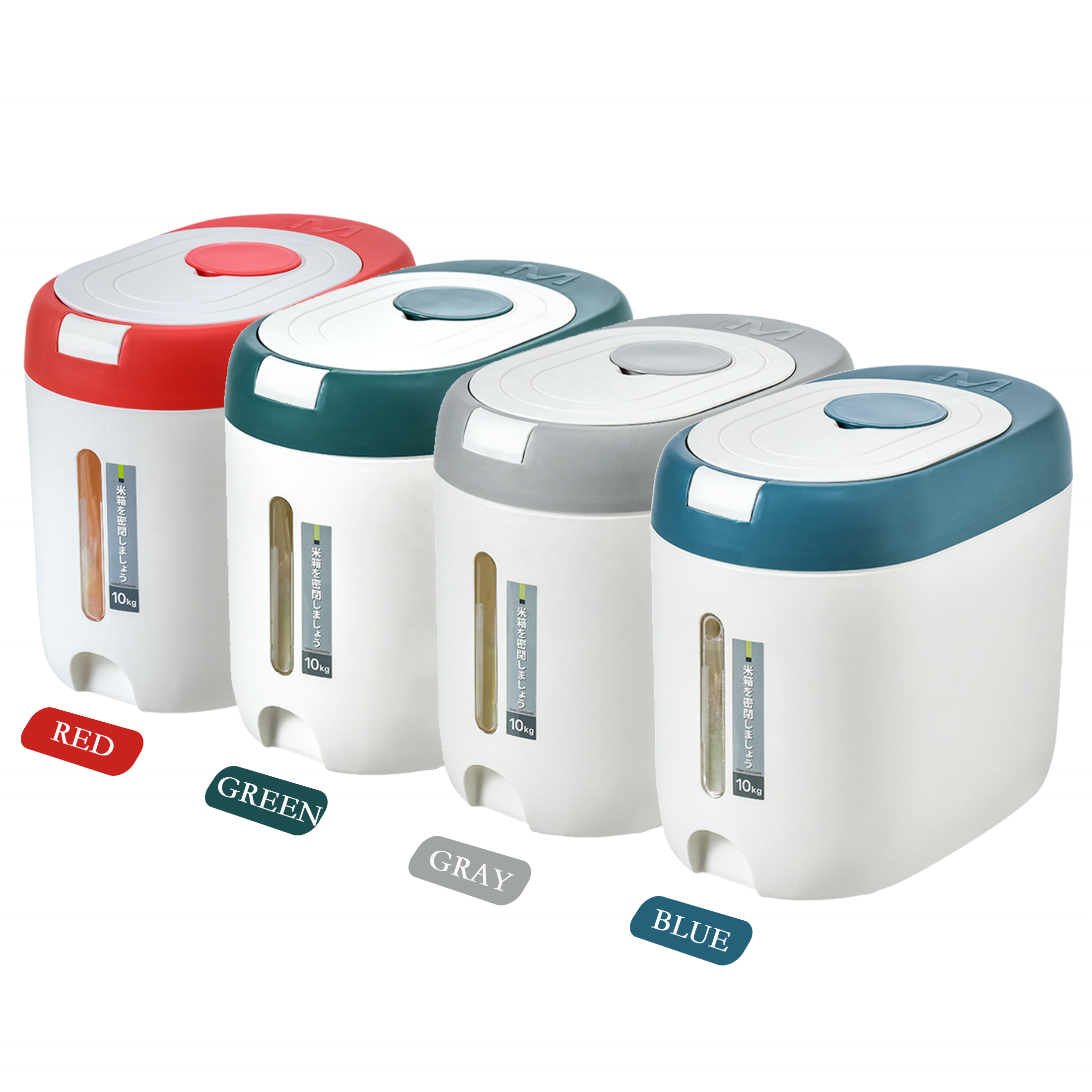 Wholesale 10KG Kitchen Plastic storage container Moisture-Proof Insect-Proof Airtight Rice Bin Food Storage Container