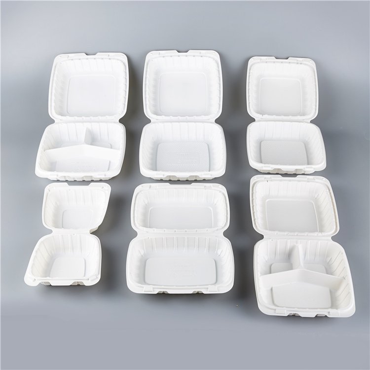 Factory direct microwave Safe food grade to-go white mineral-filled takeout container