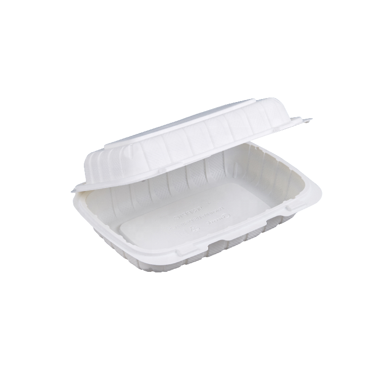 Factory direct microwave Safe food grade to-go white mineral-filled takeout container