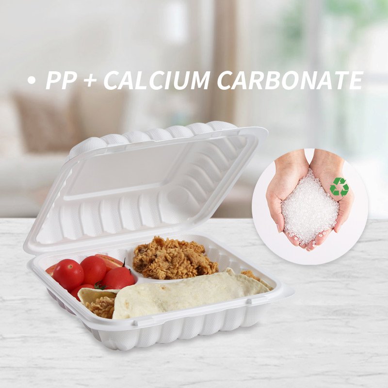 YANGRUI 206 27oz Retangular Clamshell Plastic To Go Food Containers MFPP Hot Selling Biodegradable Reusable Takeout Boxes