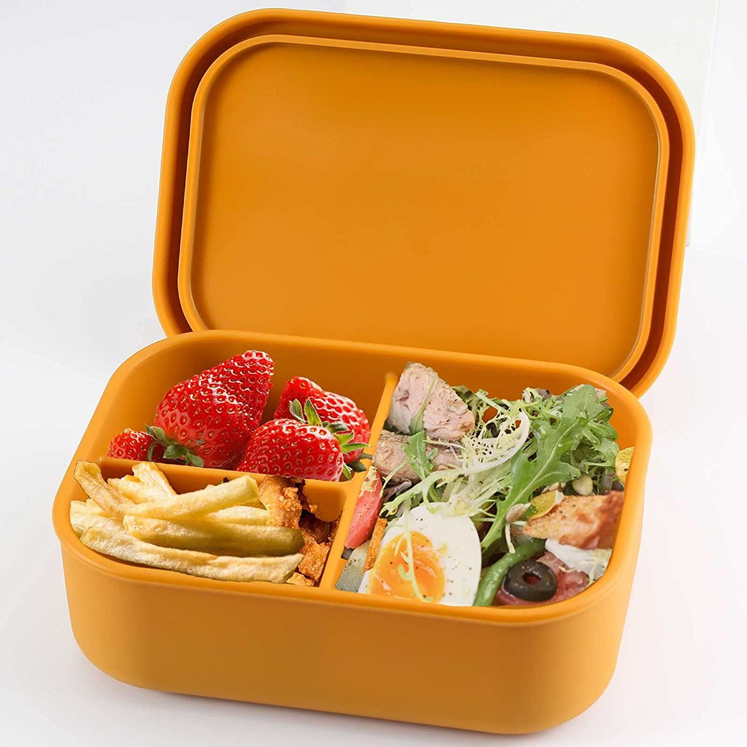 Custom Bpa Free food grade silicone Leakproof Food Storage Containers Microwave Safe Bento Lunch Box Set