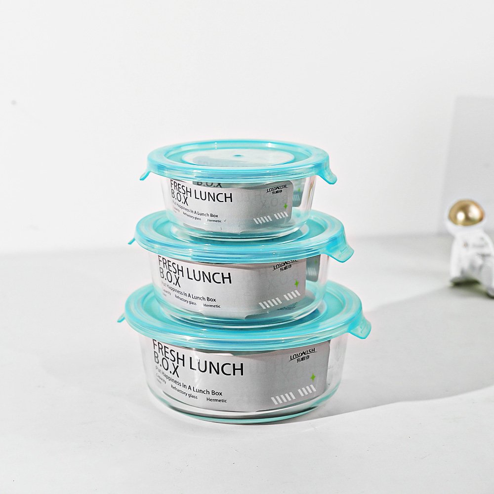 High Borosilicate Heat Resistant Glass Storage Food Container Bento Lunch Box With Pp Lid