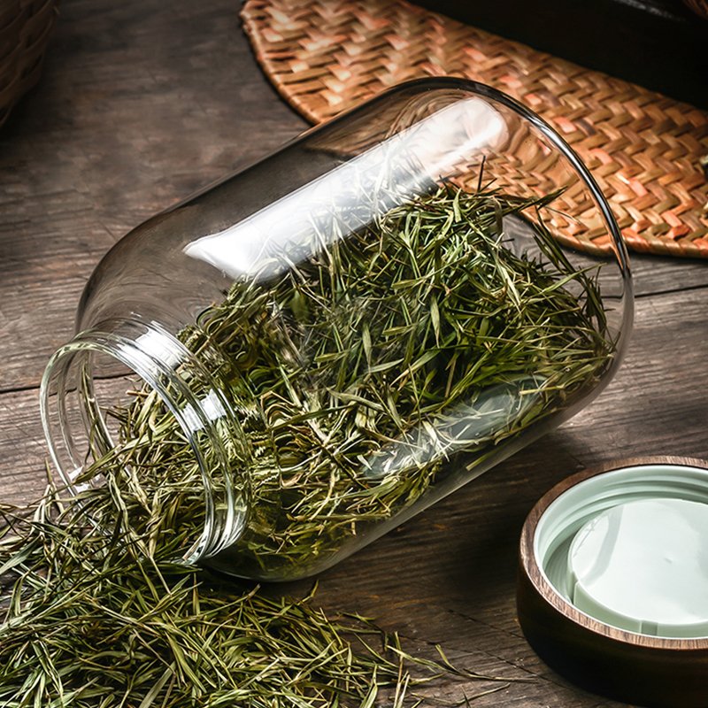 Borosilicate Glass Food Storage Jar Container Sealed Jars with Wooden Acacia Lid