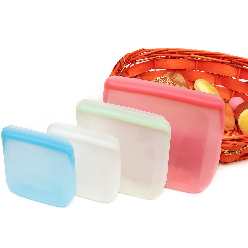 New Sealed Leak Proof Transparent Eco Reusable Vacuum Sandwich Food Storage Bags