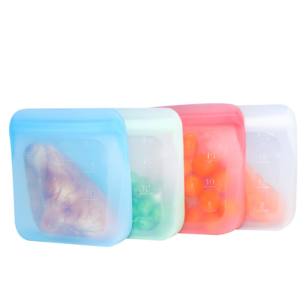 New Sealed Leak Proof Transparent Eco Reusable Vacuum Sandwich Food Storage Bags