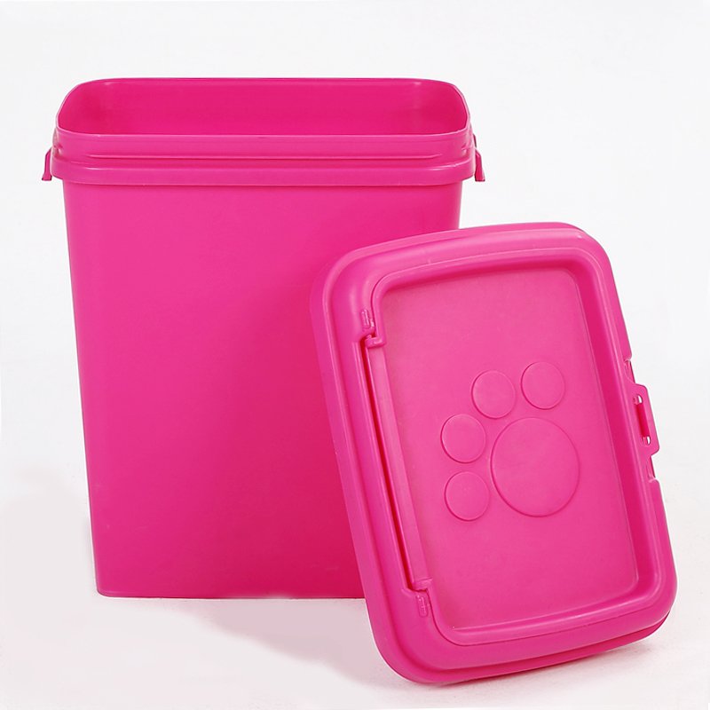 Custom Printing Bulk Airtight Sealed Large 15kg Plastic Dog Food Storage Container