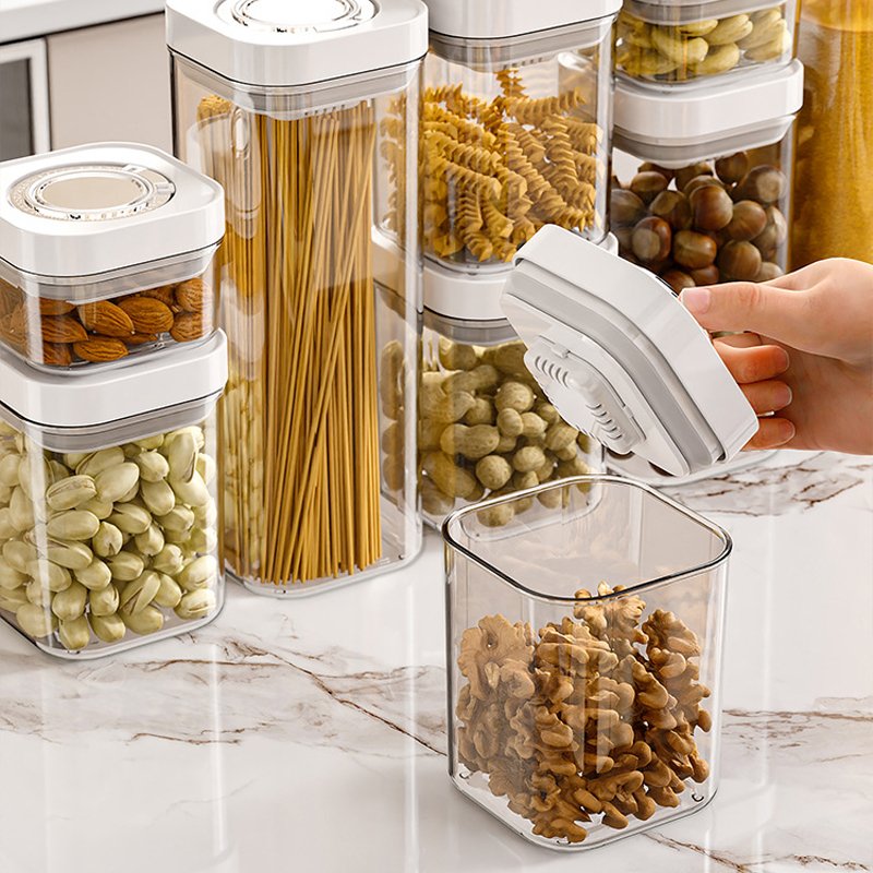 Plastic Airtight Kitchen Pantry Organization Flour Bins Food Containers Cereal Storage Container With Lids