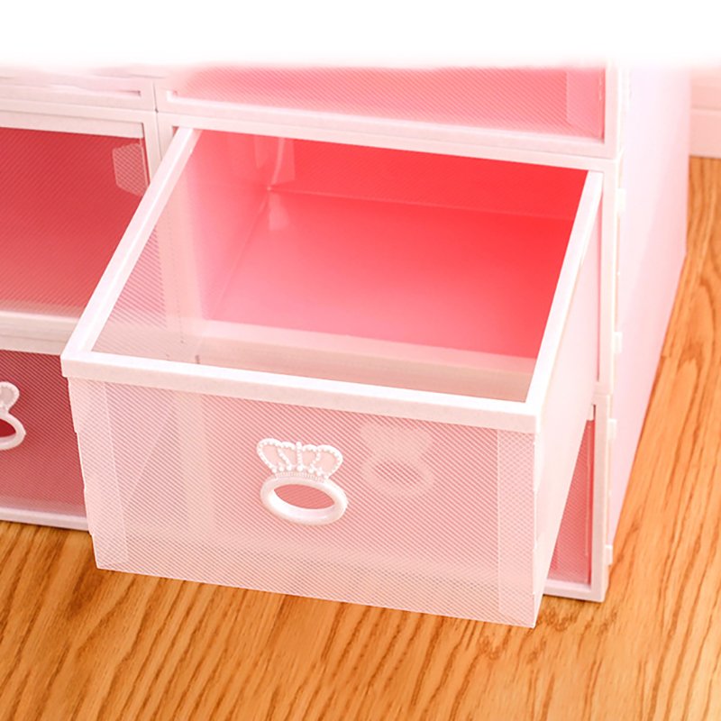 Factory price wholesale snap folding plastic storage drawer type shoe box