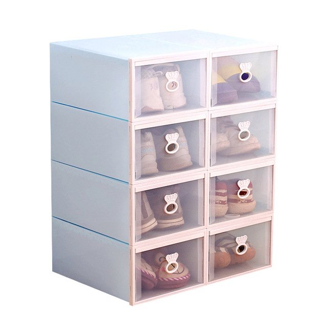 Factory price wholesale snap folding plastic storage drawer type shoe box