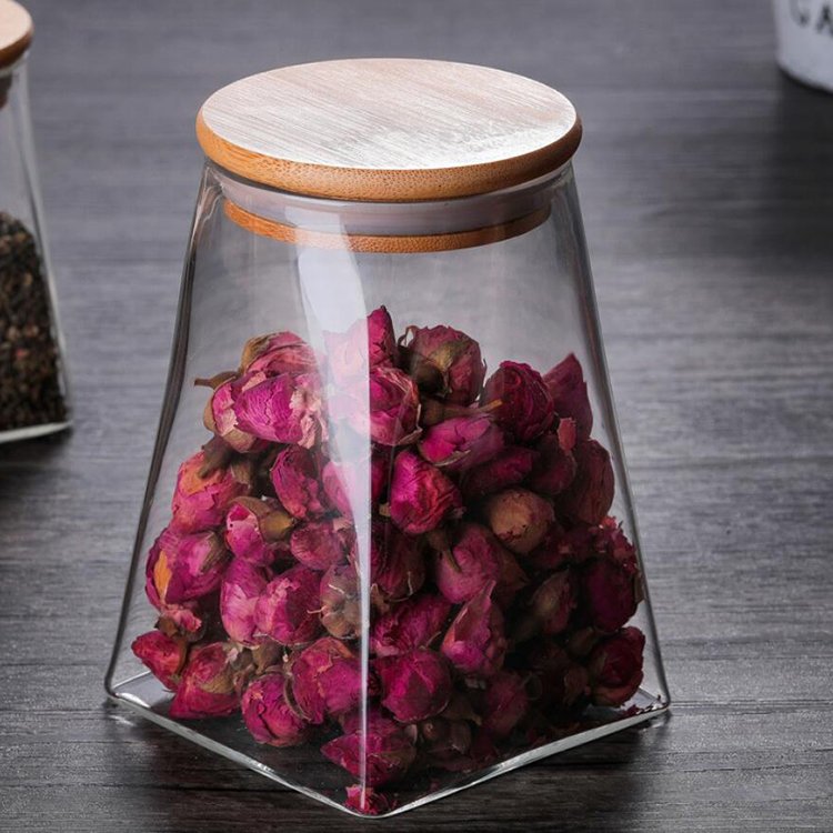 Full Sizes High Borosilicate storage jars glass airtight food storage jar