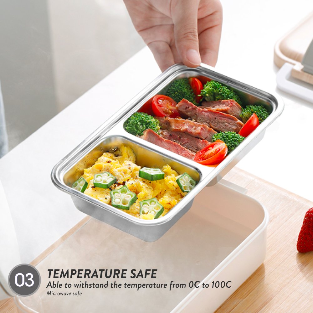 Elianware Eco Friendly High Quality 650ML & 450ML BPA Free Plastic Bento Lunch Box with Utensils Fork & Spoon