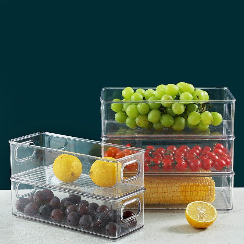 food storage container crisper with lid Kitchen fruit and vegetable fresh sorting storage box Food cola box