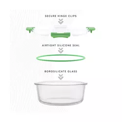 High quality premium Microwave Oven Safe glass food container leakproof bento lunch box meal prep storage
