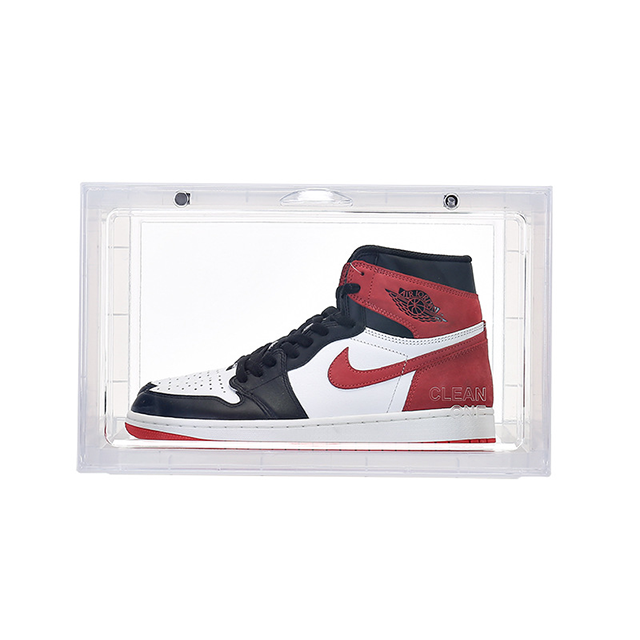 Plastic Transparent Sneaker Storage Boxes Drop Front Custom Acrylic Wholesale Drawer Type Magnetic Clear Shoe Box