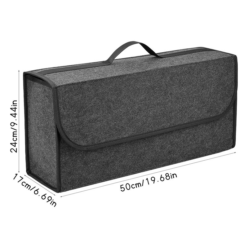 Car Storage Bag Trunk Organizer Box Felt Cloth Storage Box Cargo Container Bags Multi-pocket Tidying Bags Car Accessories