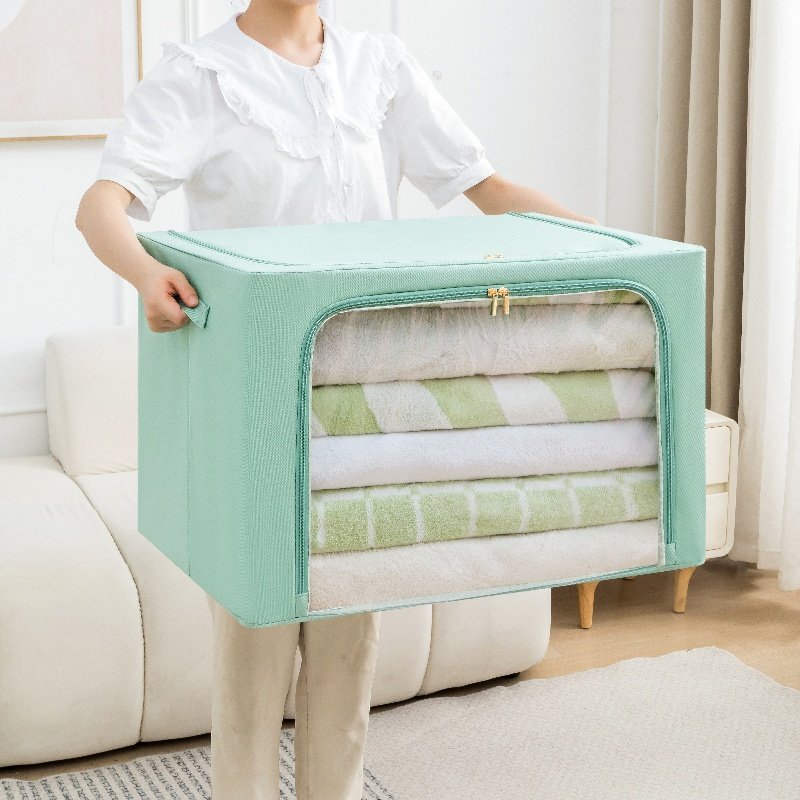 Waterproof Oxford Cloth Foldable Clothes Storage Box Organizer Clothing Pants Toy Pink Storage Box Household Use