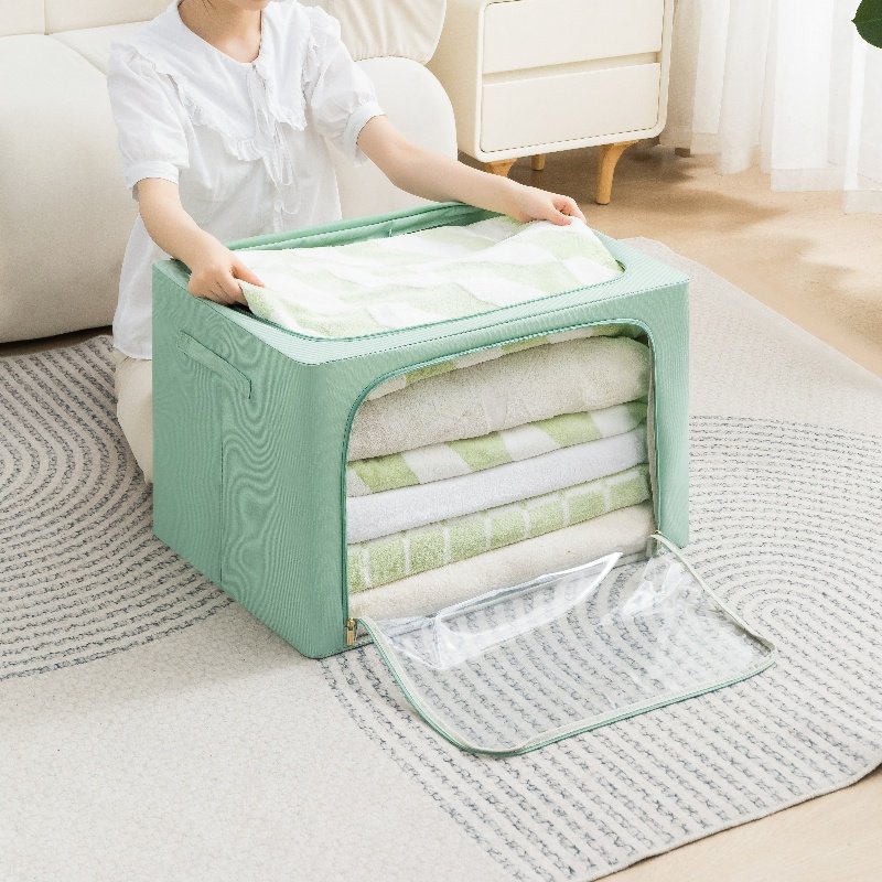 Waterproof Oxford Cloth Foldable Clothes Storage Box Organizer Clothing Pants Toy Pink Storage Box Household Use