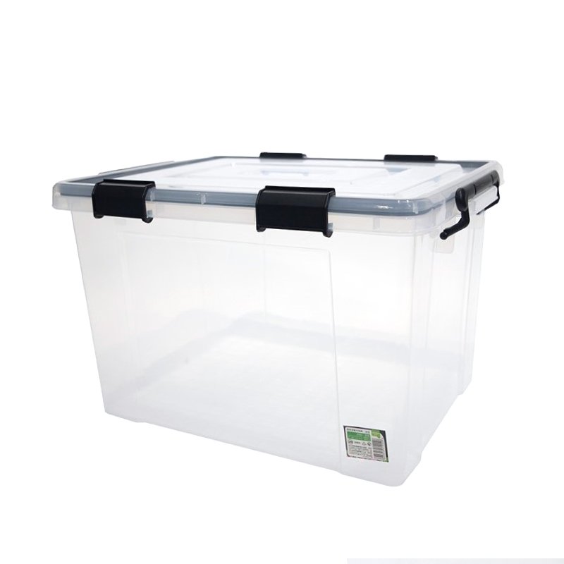 35L sealed extra large transparent plastic storage box with lids