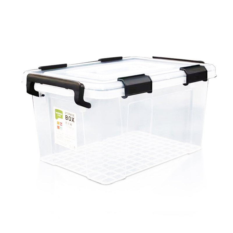 35L sealed extra large transparent plastic storage box with lids