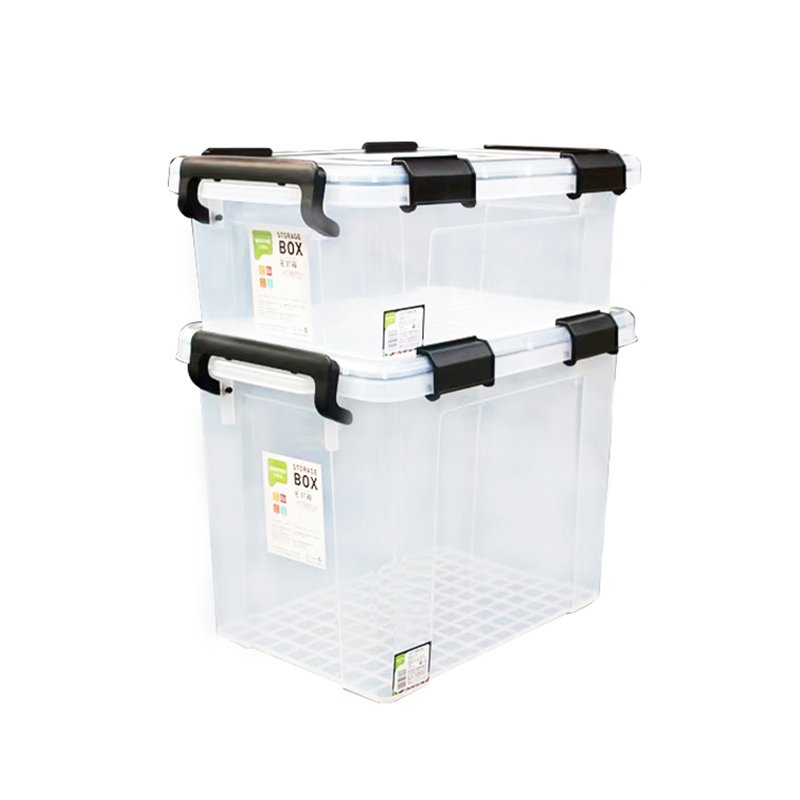 35L sealed extra large transparent plastic storage box with lids