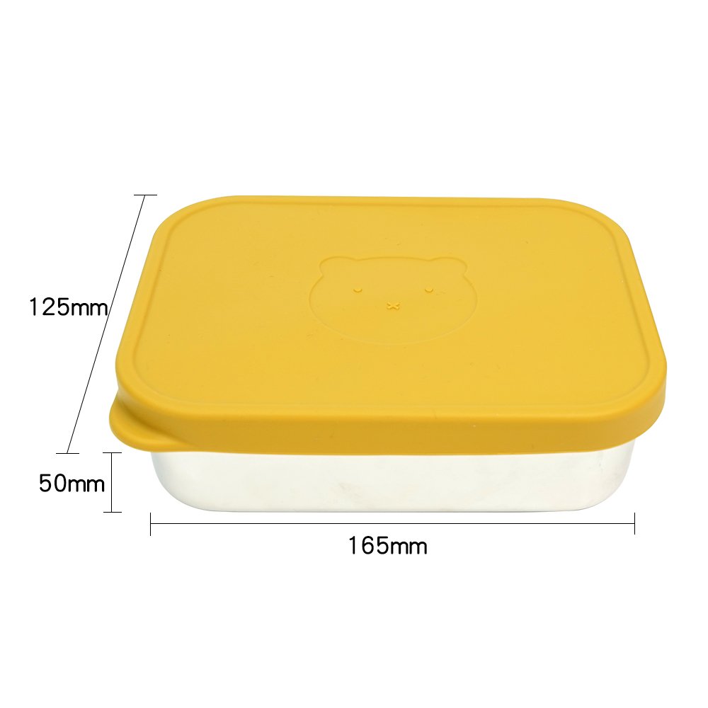 Wholesale 304 Stainless Steel Lunch Box Free Bpa Silicone Lid Eco-Friendly Kids Dishwasher Bento Box Storage