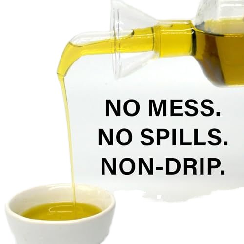 Modern Design High Borosilicate Glass Oil Dispenser Easy to Clean for Kitchen & Camping Storage