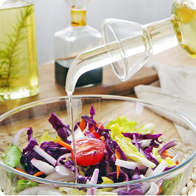 Modern Design High Borosilicate Glass Oil Dispenser Easy to Clean for Kitchen & Camping Storage