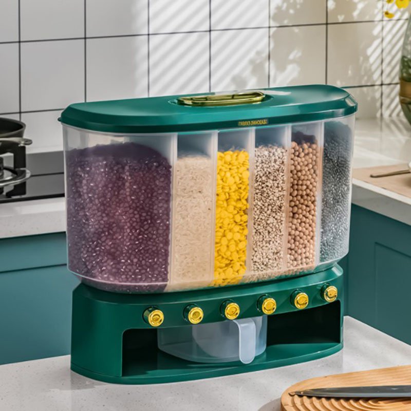 Kitchen Food Storage Containers 10kg Plastic Cereal Storage Containers Grain Dispenser Rice Container