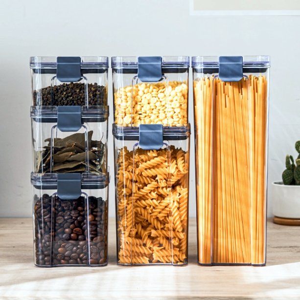 6-7Pack Baby Food Storage BPA Free Airtight Plastic Containers Set, Rectangular Small Bento pet food storage Boxes