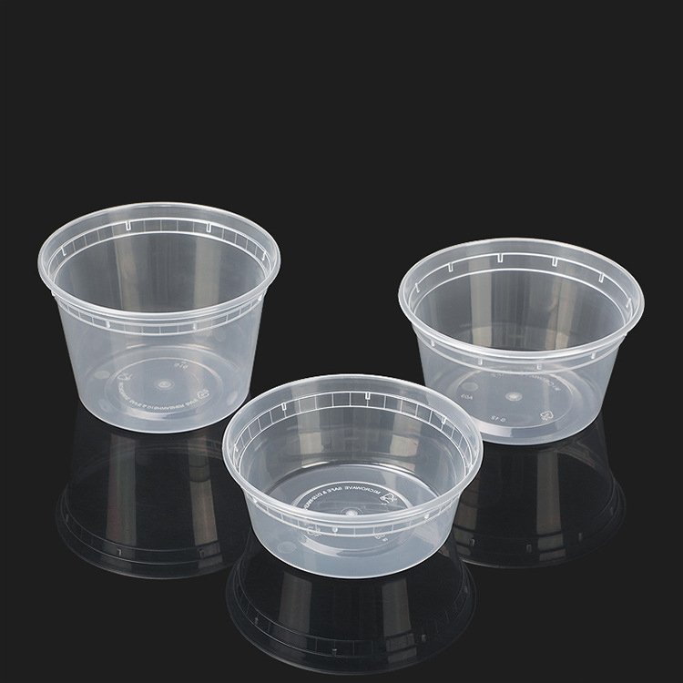 Hot Sale 8oz 12oz 16oz 24oz 32oz round deli food container Storage Containers with Lids Leakproof Disposable PP Plastic bucket