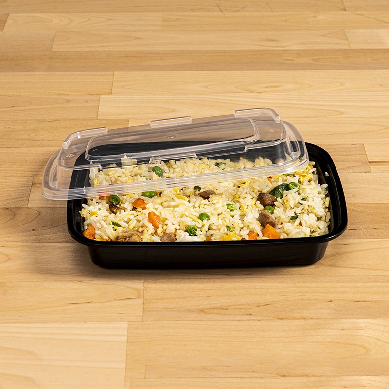 24 oz Plastic Houseware Disposable Take Away Storage Meal Prep Containers With Lids For Food