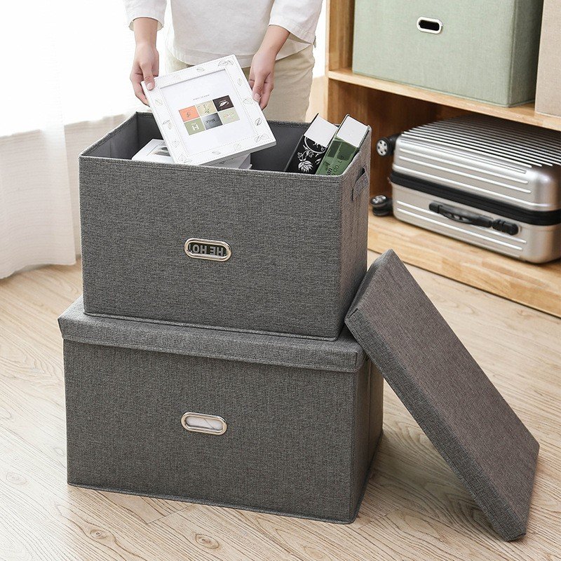 Large Capacity Home large Dust And Humidity Foldable Wardrobe Toy Storage Box Clothes Quilts Organizer Box With Lid