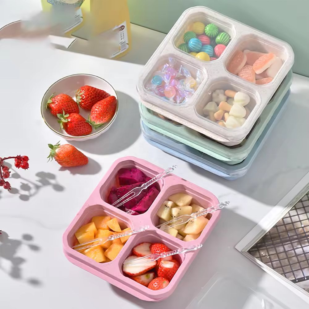 Food Storage Containers Storage Snack Box snack compartment box Reusable Meal Prep Lunch Containers with Transparent Lids