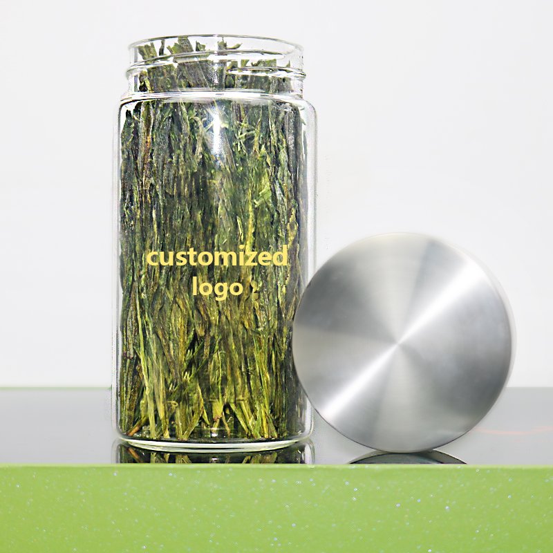 JM Customized OEM Home Kitchen Supplies Transparent Glass Food Stainless Steel Lid Storage Bottle Storage Tank Mason Jars