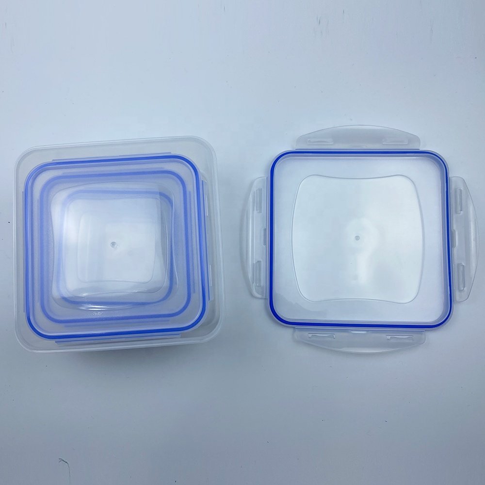 JOYWAVE Set of 4 Customized Logo Food Container Bento Lunch Box Plastic Adult Cartoon Kids Take Away Food Storage Container