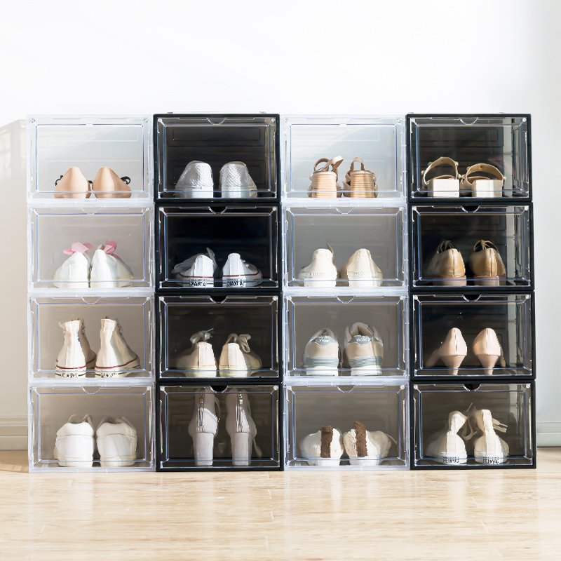 IMODE Factory stackable storage boxes & bins for shoes plastic clear stackable shoe storage box