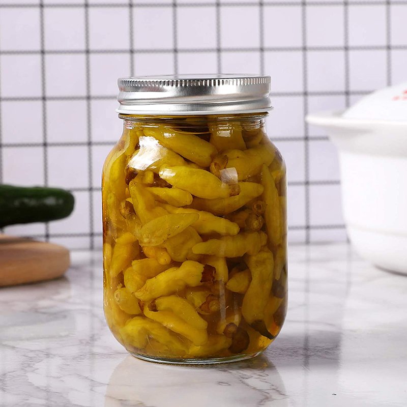 Factory Wholesale 4oz 8oz 16oz Frascos Vidrios Kitchen Food Jam Honey Storage Glass Mason Jars and Containers