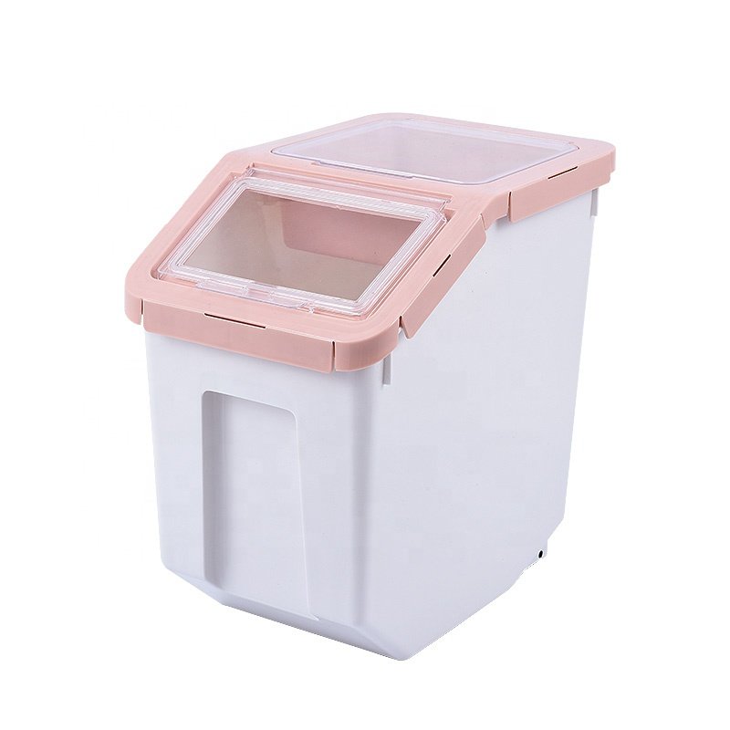 Plastic Multi -use Large Dry Pet Food Container With Measure Cup