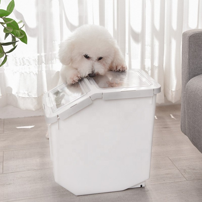 Plastic Multi -use Large Dry Pet Food Container With Measure Cup