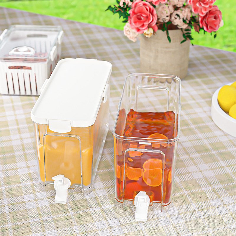 4L Cold Kettle with Faucet Large Capacity Drink Dispenser Beverage Dispensers Use Fridge Water Containers for Parties Daily