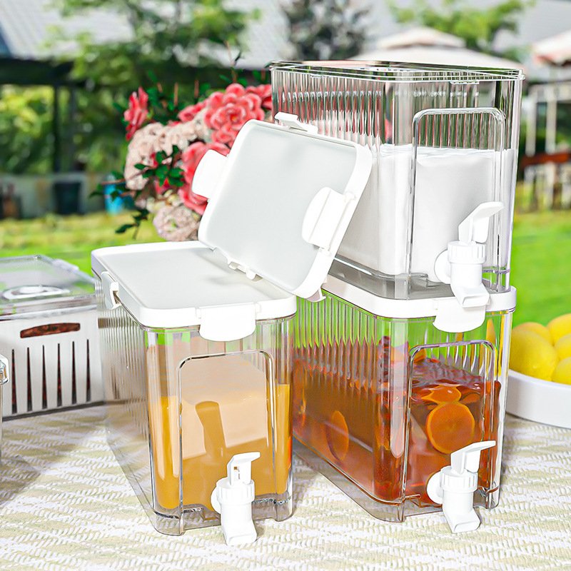 4L Cold Kettle with Faucet Large Capacity Drink Dispenser Beverage Dispensers Use Fridge Water Containers for Parties Daily