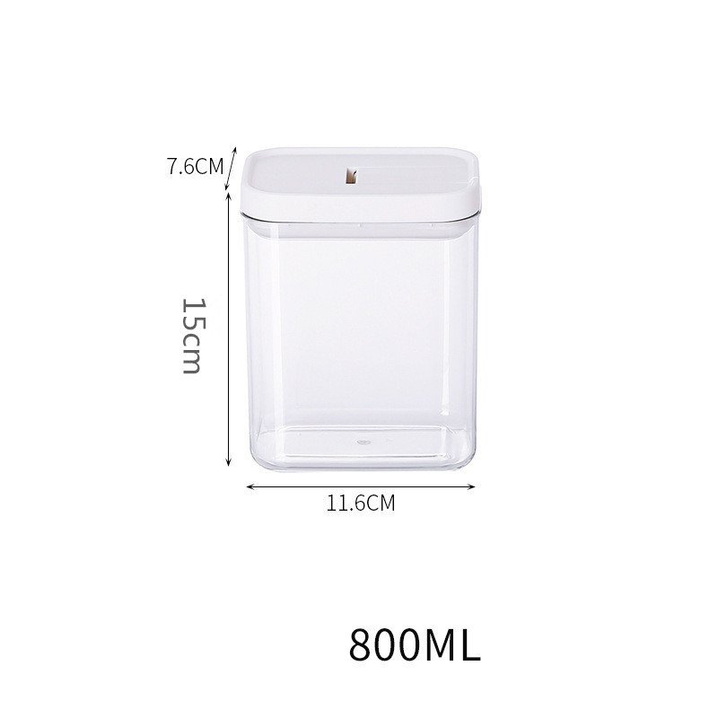 DLL197 Kitchen Airtight Food Containers Boxes Dry Food Storage Containers PET Clear Refrigerator Storage Boxes