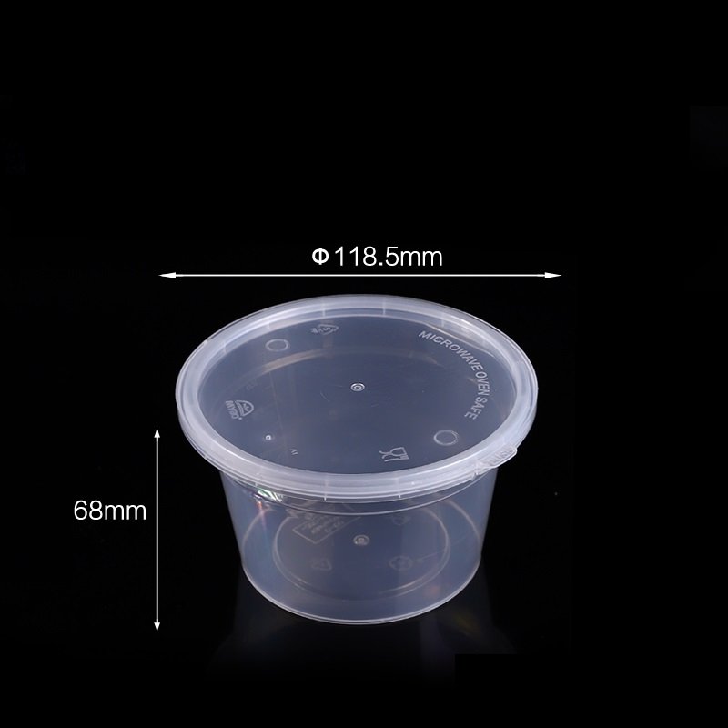 Custom Disposable PP Plastic round food Storage Bento Lunch box Takeaway Food container C450