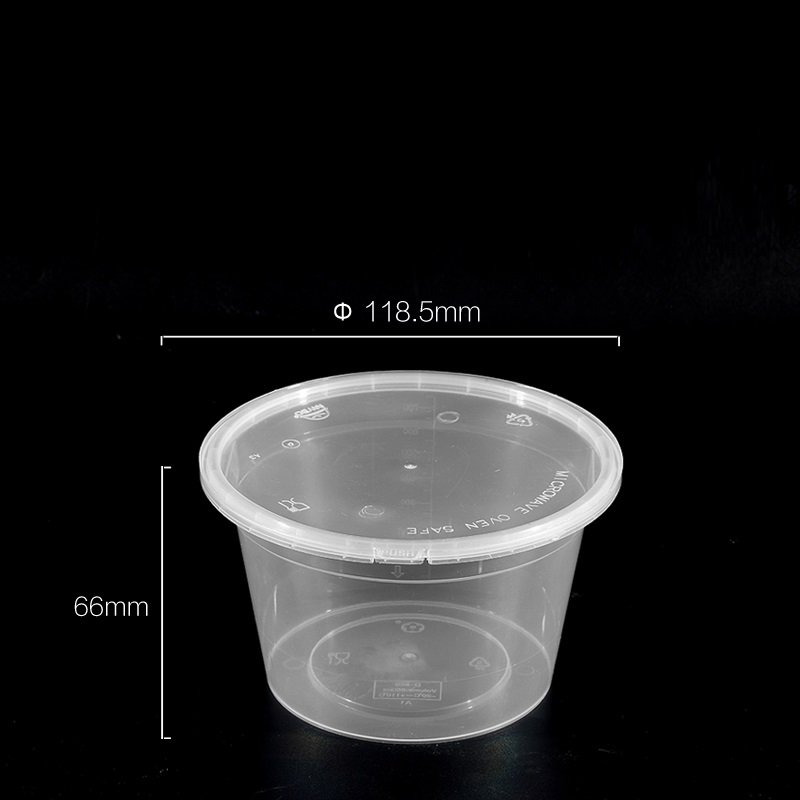 Custom Disposable PP Plastic round food Storage Bento Lunch box Takeaway Food container C450