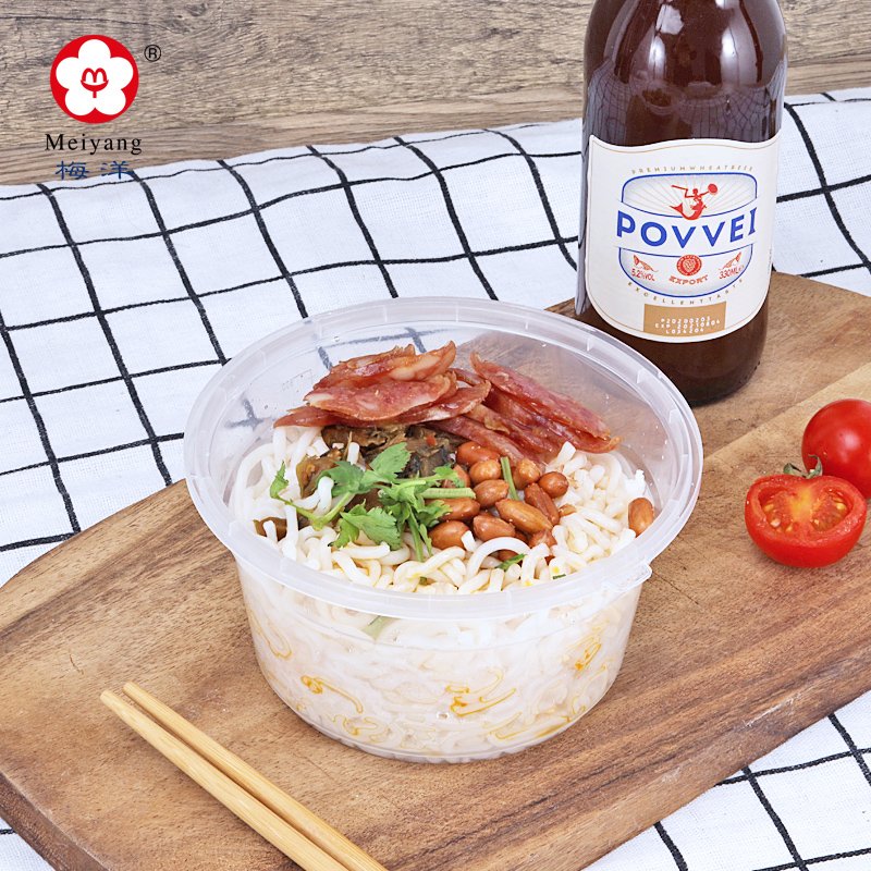 Custom Disposable PP Plastic round food Storage Bento Lunch box Takeaway Food container C450