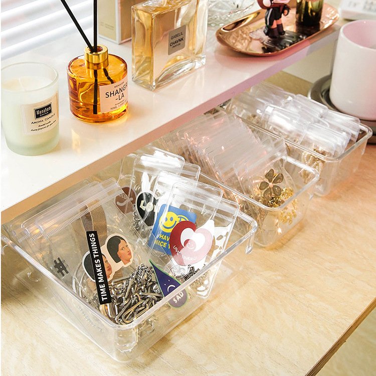 7Pcs Set Factoray Wholesale Clear Plastic Makeup Tool Organizer Drawer Storage Box