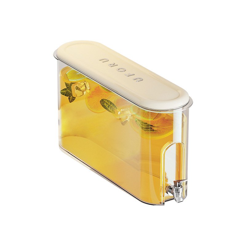 Wholesale Cold Water Jug Kettle Lemon Fruit Juice Ice Tea 4L Fridge Storage Box Cold Beverage Drink Dispenser