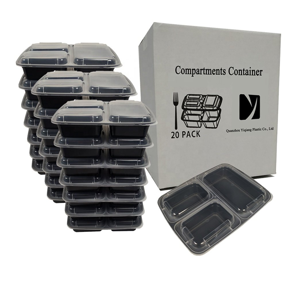 YQ6888 meal prep containers food storage 3 compartment/plastic food containers