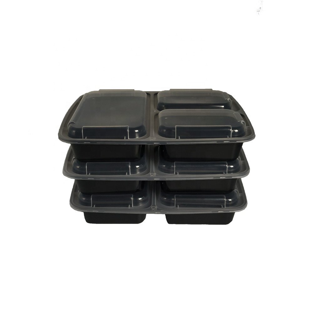 YQ6888 meal prep containers food storage 3 compartment/plastic food containers